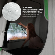 Outsunny - 2000mm Waterproof SUV Tent, Car Tent with 3 Doors and Mesh Window, for 5-6 Person Camping Travel, Grey and Green