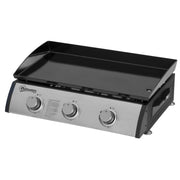 Outsunny - 3 Burner Liquefied Gas Grill, Portable Tabletop BBQ Grill, for Camping, Picnic, Silver