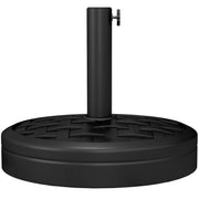 Outsunny - 40lbs. Concrete Umbrella Base with Rattan Effect, Heavy Duty Parasol Stand for Outdoor Patio Umbrella, Black