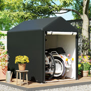 4 x 6ft Outdoor Storage Shed Tent, Portable Shed with Roll-up Door for Motorcycle, Bike, Garden Tools