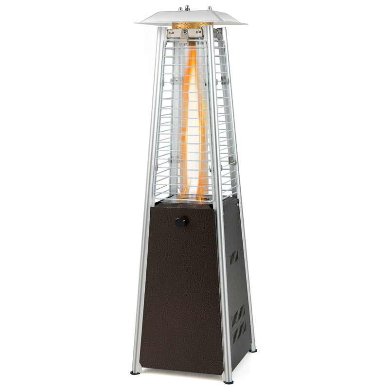 Costway - 10000 BTU Portable Steel Tabletop Patio Heater with Glass Tube