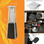 Costway - 10000 BTU Portable Steel Tabletop Patio Heater with Glass Tube