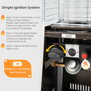 Costway - 10000 BTU Portable Steel Tabletop Patio Heater with Glass Tube