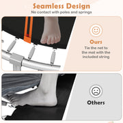 Costway - 10FT Outdoor Trampoline Heavy-Duty Recreational Trampoline with Safety Enclosure Net-Orange