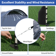 Costway - 10 X 10 FT Pop up Canopy Tent with 1 Sidewall and Wheeled Bag-Gray