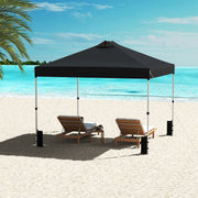 Costway - 10 x 10 Feet Outdoor Commercial Pop up Canopy Tent-Black