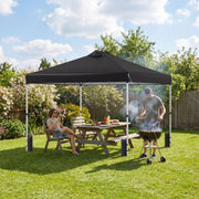 Costway - 10 x 10 Feet Outdoor Commercial Pop up Canopy Tent-Black