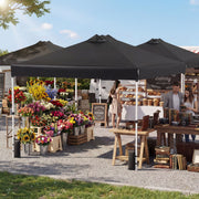 Costway - 10 x 10 Feet Outdoor Commercial Pop up Canopy Tent-Black