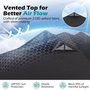 Costway - 10 x 10 Feet Outdoor Commercial Pop up Canopy Tent-Black