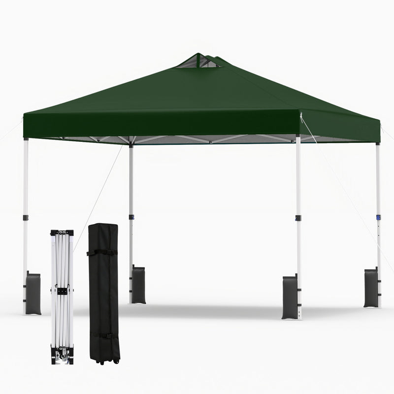 Costway - 10 x 10 Feet Outdoor Commercial Pop up Canopy Tent-Green