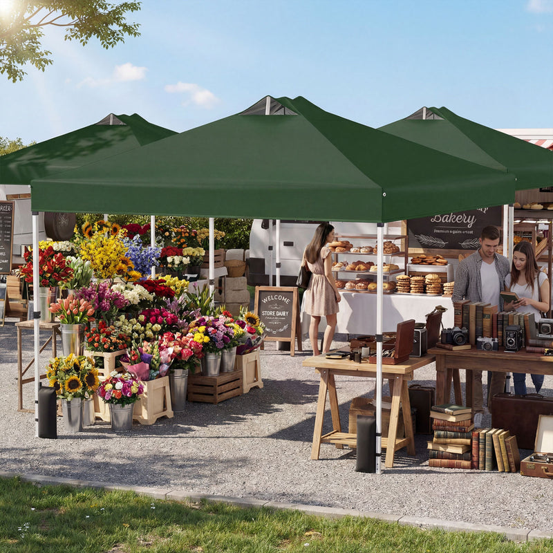 Costway - 10 x 10 Feet Outdoor Commercial Pop up Canopy Tent-Green