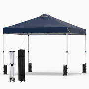 Costway - 10 x 10 Feet Outdoor Commercial Pop up Canopy Tent-Blue