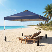 Costway - 10 x 10 Feet Outdoor Commercial Pop up Canopy Tent-Blue