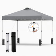 Costway - 10 x 10 Feet Outdoor Commercial Pop up Canopy Tent-Gray