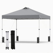 Costway - 10 x 10 Feet Outdoor Commercial Pop up Canopy Tent-Gray