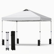Costway - 10 x 10 Feet Outdoor Commercial Pop up Canopy Tent-White