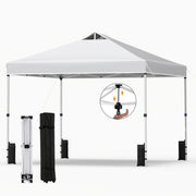Costway - 10 x 10 Feet Outdoor Commercial Pop up Canopy Tent-White