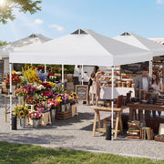 Costway - 10 x 10 Feet Outdoor Commercial Pop up Canopy Tent-White