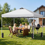 Costway - 10 x 10 Feet Outdoor Commercial Pop up Canopy Tent-White