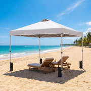 Costway - 10 x 10 Feet Outdoor Commercial Pop up Canopy Tent-White