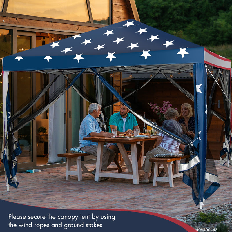 Costway - 10 x 10 Feet Pop-up Canopy Tent Gazebo Canopy for Outdoor