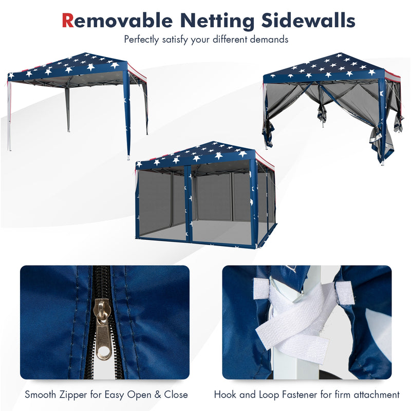 Costway - 10 x 10 Feet Pop-up Canopy Tent Gazebo Canopy for Outdoor