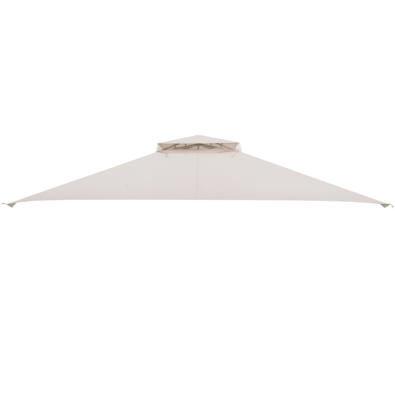 Costway - 10 x 12 Feet Gazebo Replacement Top with Air Vent and Drainage Holes-Beige