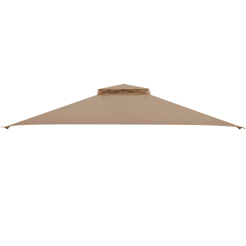 Costway - 10 x 12 Feet Gazebo Replacement Top with Air Vent and Drainage Holes-Brown
