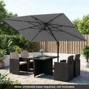 Costway - 10 x 13 FT Cantilever Patio Umbrella with 360-Degree Rotation and 5 Tilt Positions-Gray