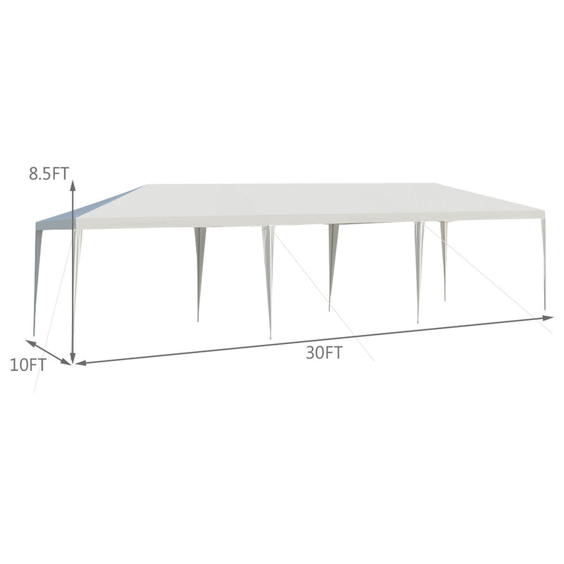 Costway - 10 x 30 Feet Gazebo Canopy Tent with Connection Stakes and Wind Ropes