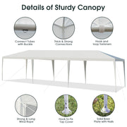 Costway - 10 x 30 Feet Gazebo Canopy Tent with Connection Stakes and Wind Ropes