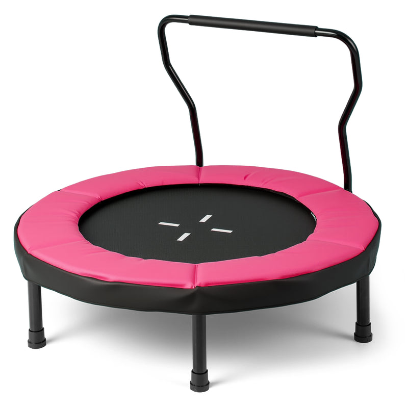 Costway - 40 Inch Trampoline for Kids Indoor Outdoor Fitness Trampoline-Pink