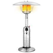 Costway - 11 000BTU Portable Tabletop Patio Stainless Steel Standing Propane Heater