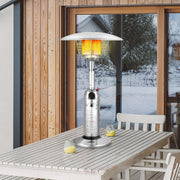 Costway - 11 000BTU Portable Tabletop Patio Stainless Steel Standing Propane Heater