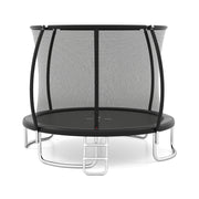 Costway - 12FT Outdoor Trampoline Heavy-Duty Recreational Trampoline with Safety Enclosure Net-Black