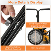 Costway - 14 Inch Push Lawn Mower with 5 Steel Blades and Grass Catcher Bag-Orange