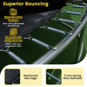 Costway - 15 FT Outdoor Trampoline ASTM Compliant Recreational Trampoline with Non-Slip Ladder-Yellow
