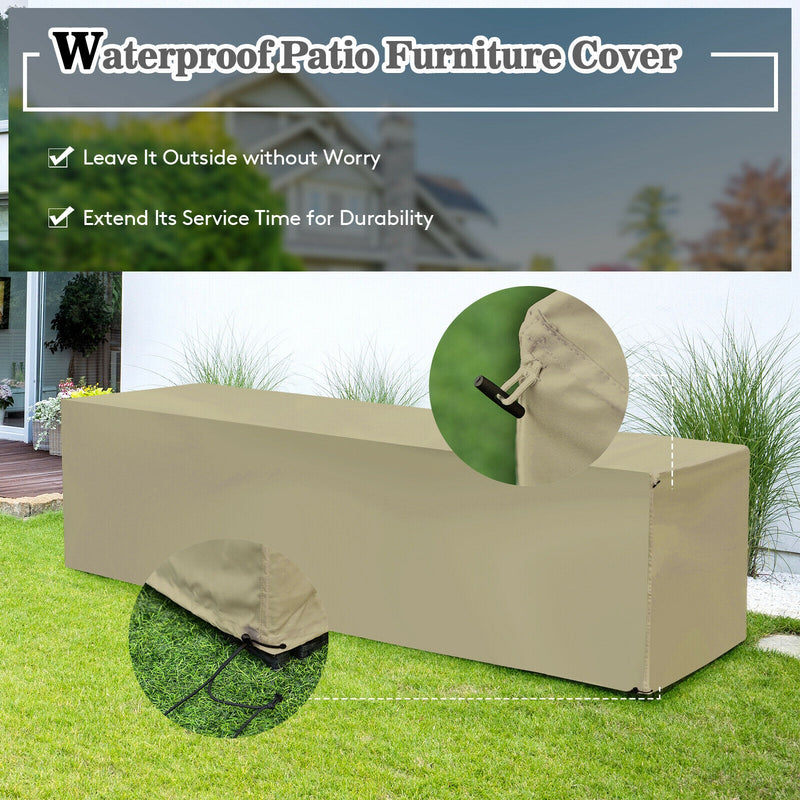 Costway - 8 Pieces Patio Rattan Furniture Set with Storage Waterproof Cover and Cushion-Navy
