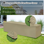 Costway - 8 Pieces Patio Rattan Storage Table Furniture Set-Gray