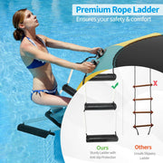Costway - 12 Feet Inflatable Splash Padded Water Bouncer Trampoline-Yellow