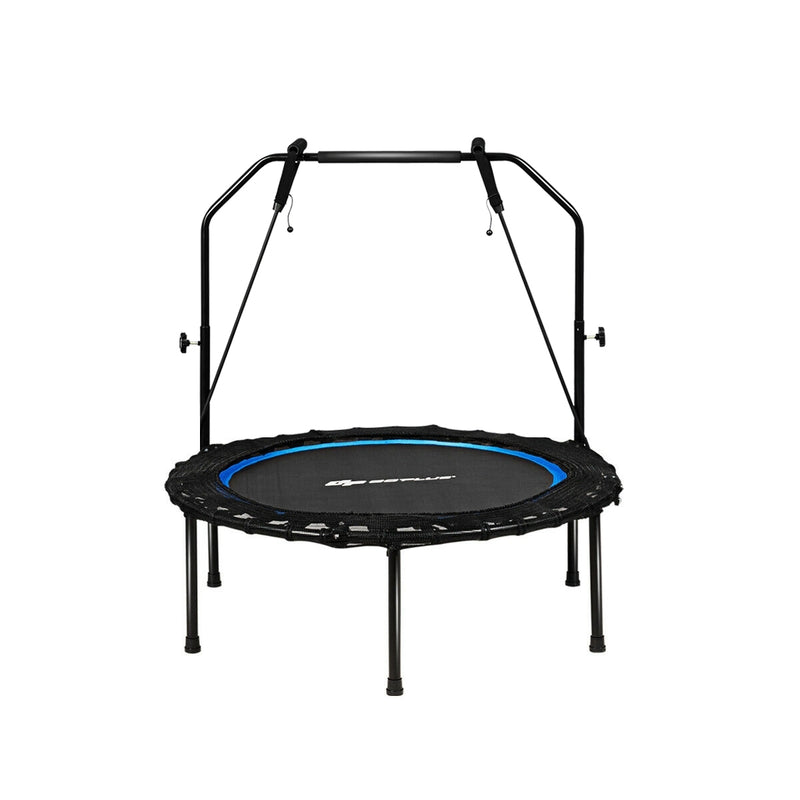 Costway - 40 Inch Foldable Fitness Rebounder with Resistance Bands Adjustable Home-Blue
