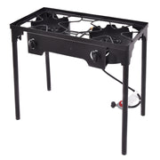 Costway - 150 000 BTU Double Burner Outdoor Stove BBQ Grill