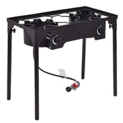 Costway - 150 000 BTU Double Burner Outdoor Stove BBQ Grill