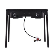Costway - 150 000 BTU Double Burner Outdoor Stove BBQ Grill