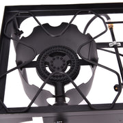 Costway - 150 000 BTU Double Burner Outdoor Stove BBQ Grill