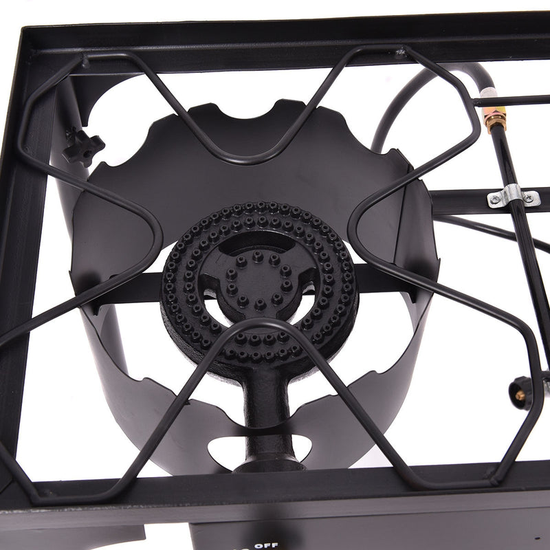 Costway - 150 000 BTU Double Burner Outdoor Stove BBQ Grill