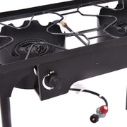 Costway - 150 000 BTU Double Burner Outdoor Stove BBQ Grill