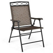 Costway - Set of 4 Patio Folding Chairs