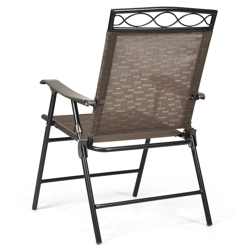 Costway - Set of 4 Patio Folding Chairs