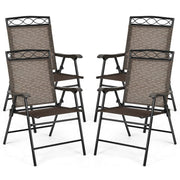 Costway - Set of 4 Patio Folding Chairs